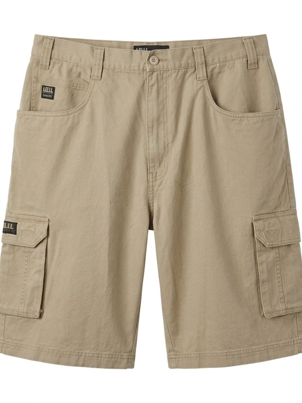 Vintage 90s I.O.U. Khaki Cargo Shorts - Gorpcore Streetwear - Men's SIZE 40